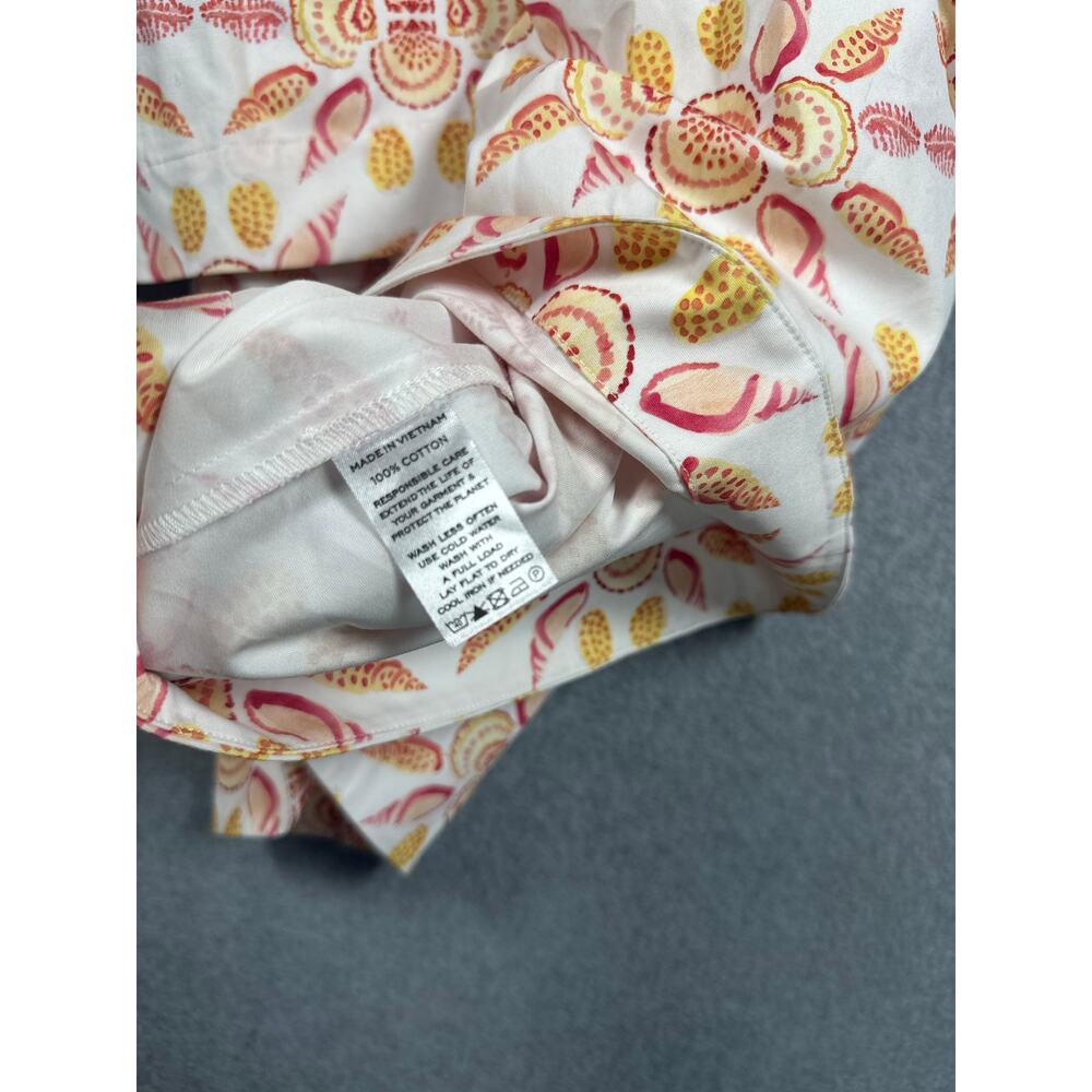 Hill House The Artemis Dress Women's Size Medium Orange Mosaic Print 3/4 Sleeves - Picture 6 of 8